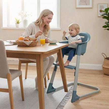 Children's High Chair, Adjustable Tray & Footrest, Grey