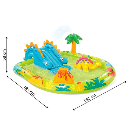 Aufblasbarer Wasserspielplatz für Kinder mit Rutsche und Sprinkler