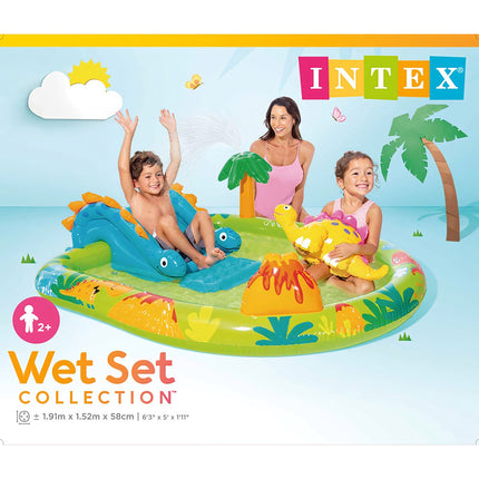 Aufblasbarer Wasserspielplatz für Kinder mit Rutsche und Sprinkler