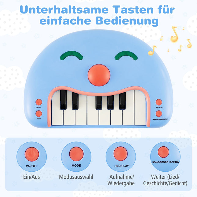 Kinder Keyboard Klavier mit Lichtern und Musik, 13 Tasten