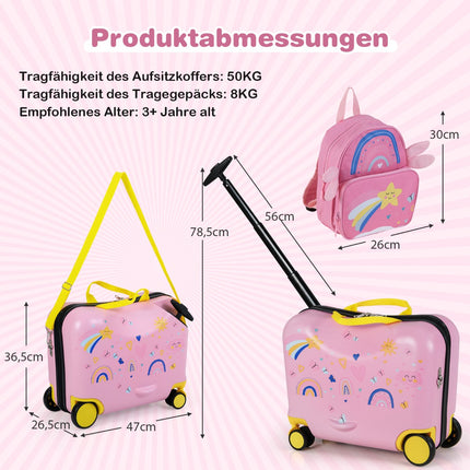 Kindergepäckset: 47cm Aufsitzkoffer & 30cm Rucksack