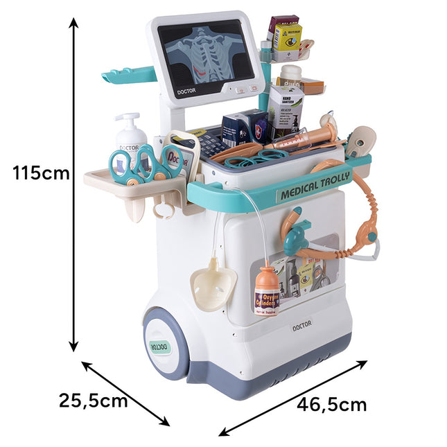 Kinder-Arztkoffer mit Trolley, EKG, 26 Teile