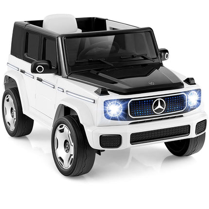 Kinder Mercedes-Benz Elektroauto mit 2,4G Fernbedienung &amp; Scheinwerfer 12V Elektrofahrzeug weiß