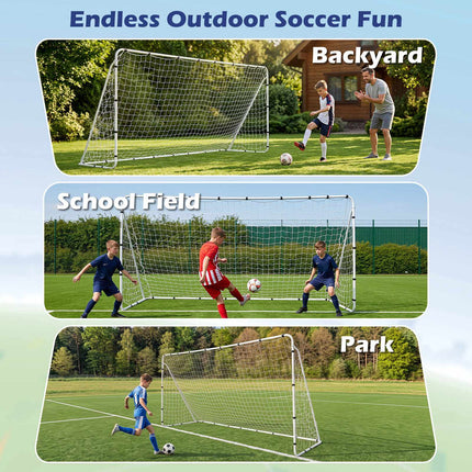 Children's Metal Football Goal 367x181 cm with PE Net