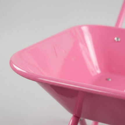 Children's Metal Wheelbarrow with 2 Wheels, Pink, 43 x 74 x 36 cm