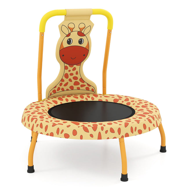 Kinder-Minitrampolin mit Griff, Giraffen-Design, 71cm