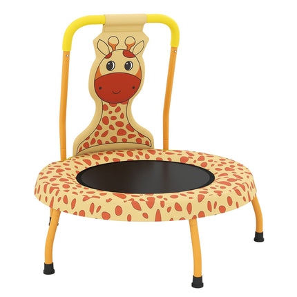 Kinder-Minitrampolin mit Griff, Giraffen-Design, 71cm