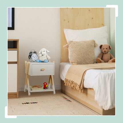 Children's Nightstand with Drawer, X-Design