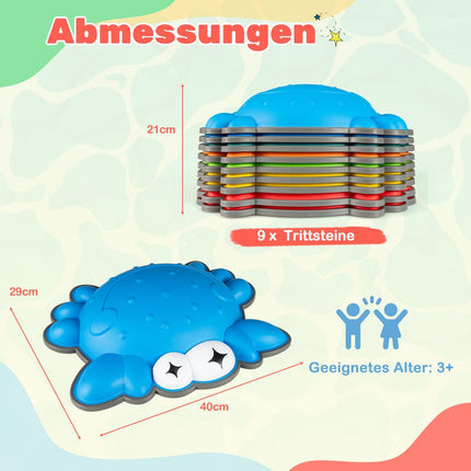 Kinder Anti-Rutsch Balanciersteine Set, 9-teilig, Bunt