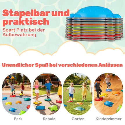 Kinder Anti-Rutsch Balanciersteine Set, 9-teilig, Bunt