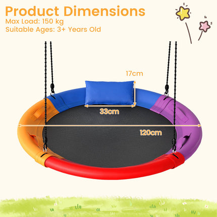 Outdoor-Nestschaukel für Kinder, 120 cm, verstellbares Seil