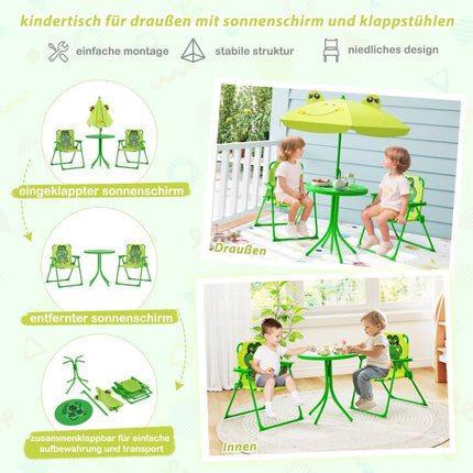 Children's Picnic Set with Umbrella – 4-Piece Folding Set