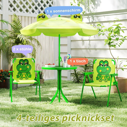 Children's Picnic Set with Umbrella – 4-Piece Folding Set