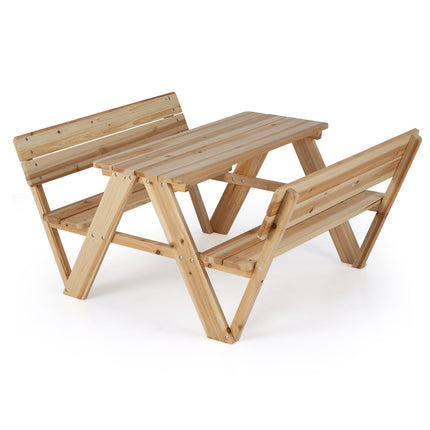 Kinder Picknicktisch-Set mit Bänken, Massivholz
