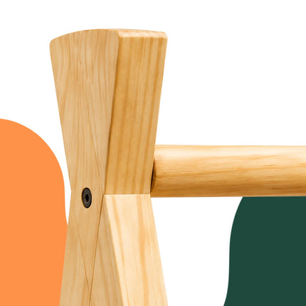 Children's Pine Clothes Rack, Natural Finish, 111.5 cm