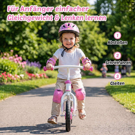 Children's Pink Balance Bike, Adjustable Handlebar, 2.5 kg