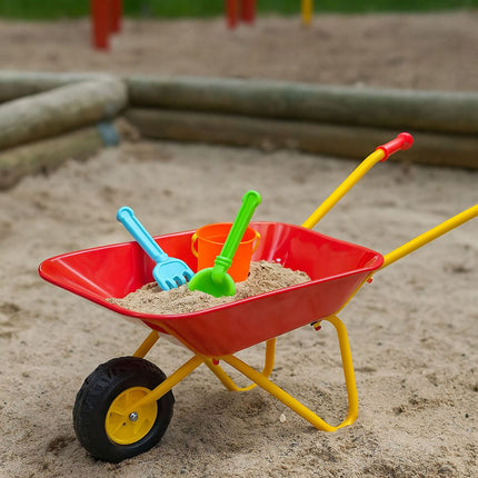 Kinder Schubkarre aus Metall in Pink – Gartenspielzeug