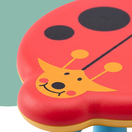Children's Plastic Stool, Ladybug Design, Multicoloured