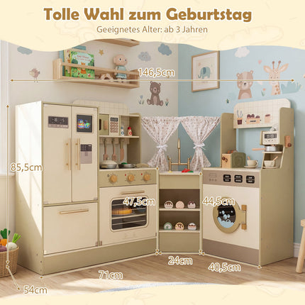 Kinder-Spielküche mit Wasserhahn & Spülmaschine