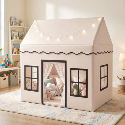Children's Play Tent with Backyard & Star Lights
