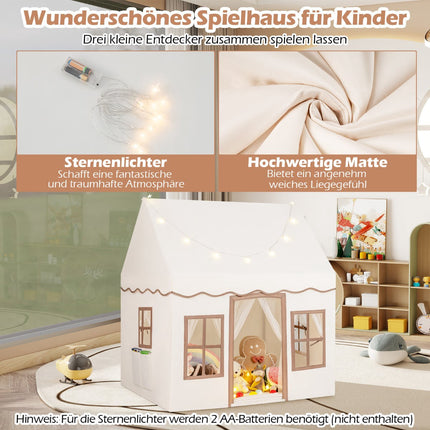 Kinder-Spielzelt mit Sternenlichtern, 121 x 101 x 137 cm