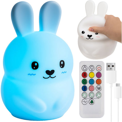 Children's RGB LED Night Lamp, Silicone, Remote Control