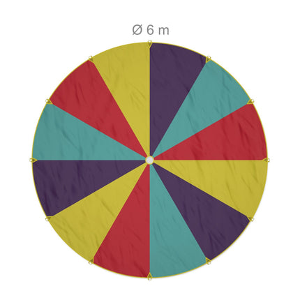 Children's Rainbow Parachute, 600 cm Diameter