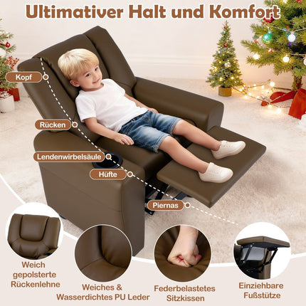 Kinder-Relaxliege mit verstellbarer Rückenlehne und Fußstütze
