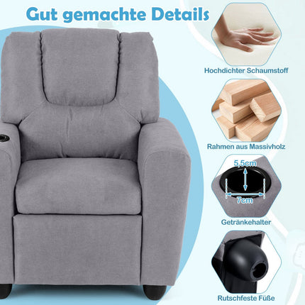 Kinder-Relaxsessel mit verstellbarer Rückenlehne und Fußstütze