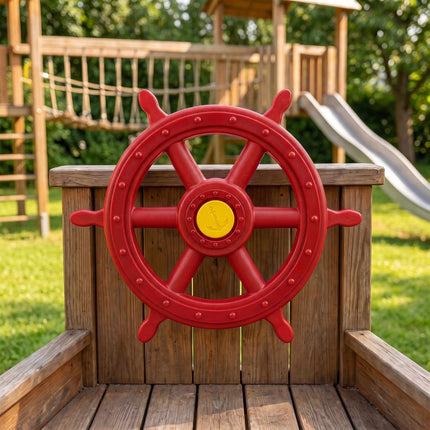 Children's Red Steering Wheel for Play Tower, 54 cm