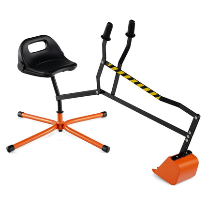 Children's Ride-On Digger with 360 Rotating Seat, Metal