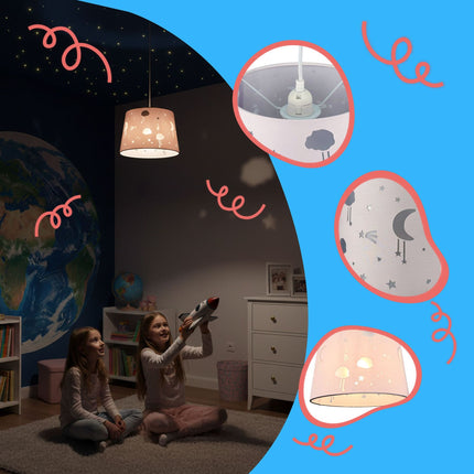 Kinderzimmer Hängelampe – Nachthimmel-Design