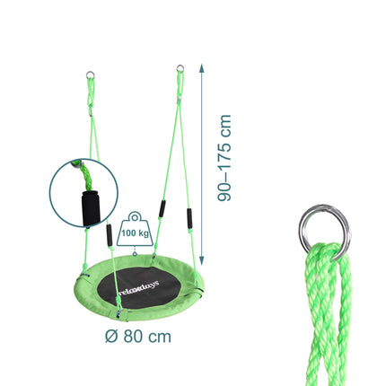 Children's Round Nest Swing with Padded Handles
