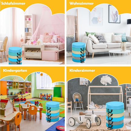 Kinder-Sitzkissen 6er-Set mit Griff & Reißverschluss