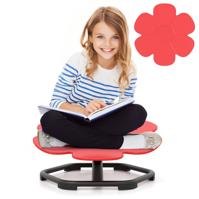 Sensorischer Drehstuhl für Kinder, 360°-Rotation, Rot