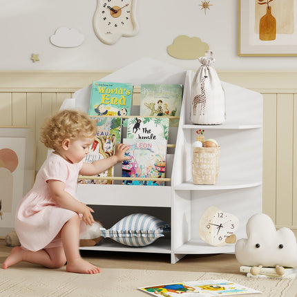 Children's Shelf, 7 Tiers, Holds 40kg, White