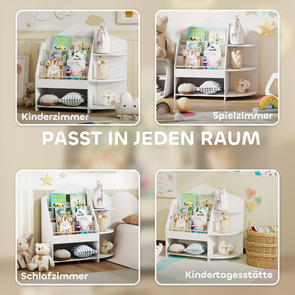 Children's Shelf, 7 Tiers, Holds 40kg, White