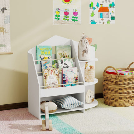 Children's Shelf, 7 Tiers, Holds 40kg, White