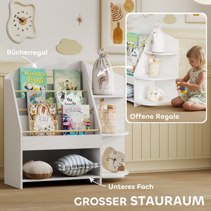 Children's Shelf, 7 Tiers, Holds 40kg, White