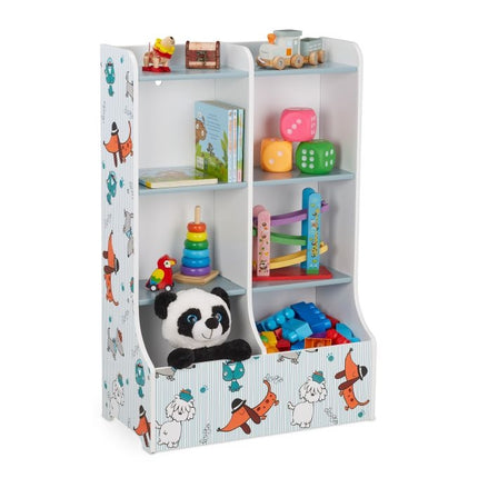 Kinderregal mit Welpenmotiv