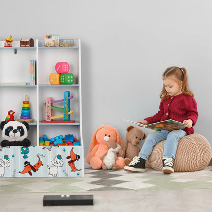Kinderregal mit Welpenmotiv