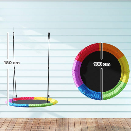 Kinderschaukel, 100cm, 3 Kinder, 300kg Tragkraft