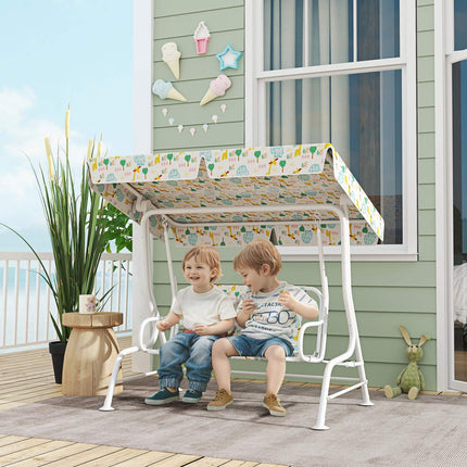 Children's Swing Seat, Steel Frame, 2-Seater, 60 kg Capacity