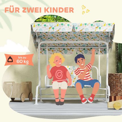 Children's Swing Seat, Steel Frame, 2-Seater, 60 kg Capacity