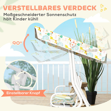 Children's Swing Seat, Steel Frame, 2-Seater, 60 kg Capacity