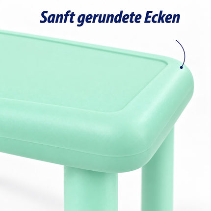Children's Table for Indoor and Outdoor Use, 62 x 62 cm, Mint Green