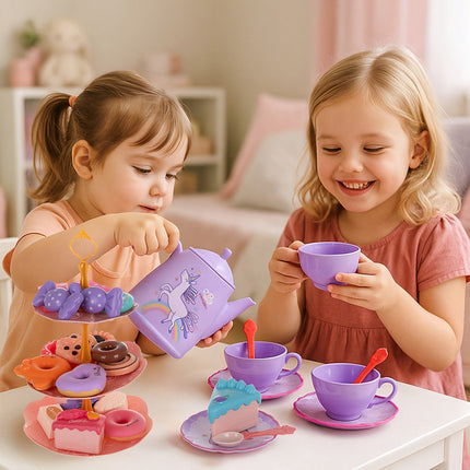 Children's Tea Set with Sweets in Suitcase