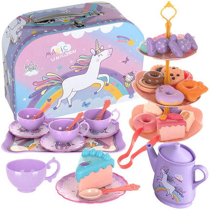 Children's Tea Set with Sweets in Suitcase