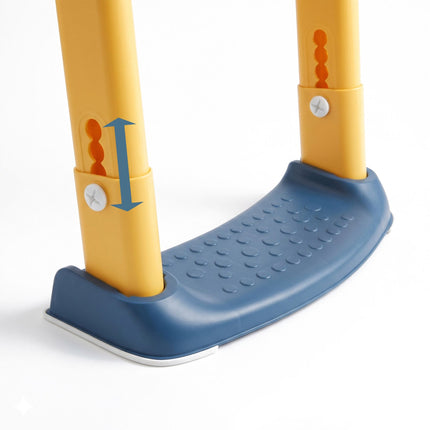 Kindertoilettensitz mit Treppe, verstellbar, rutschfest