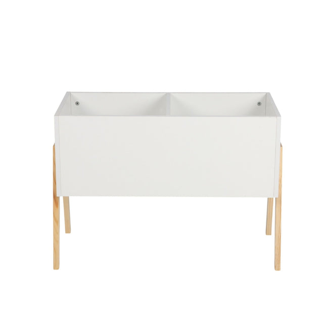 Kinderspielzeugkiste – Skandinavisches Design, Holzbeine
